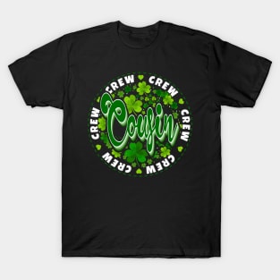 Cousin Crew Family St Patrick's Day Green White T-Shirt